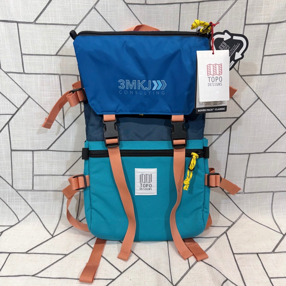 Topo Designs Rover Pack Classic 20L Multi Blue Teal Laptop Backpack NWT
